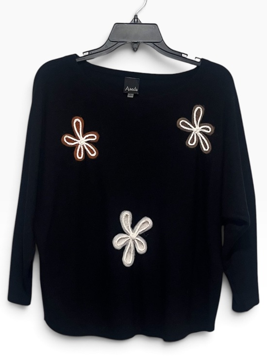 Sweaters - Aæda Black Floral Appliqué Sweater
Large